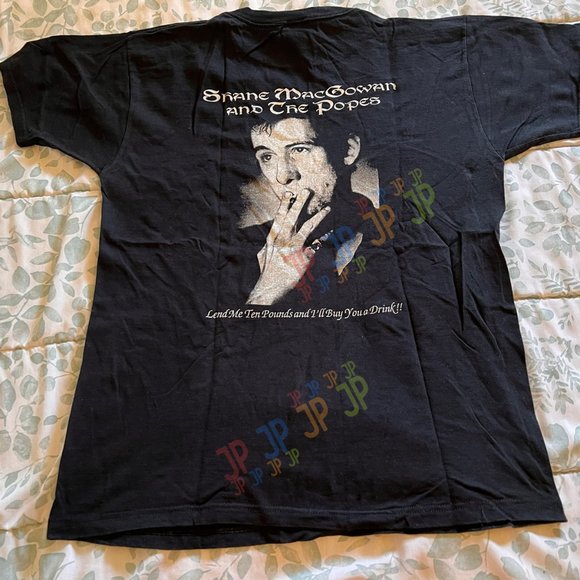 SHane MacGowan and The Popes - 1999 original vintage tour tee 2 sided The Pogues - Picture 3 of 5